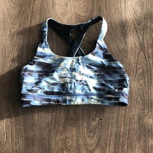Fun blue print Lululemon sports bra